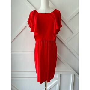 Ali Ro Flutter Sleeve Knee Length 100% Silk Dress size 12